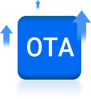 Ottocast OTA update icon symbolizing wireless firmware upgrade for CarPlay adapter
