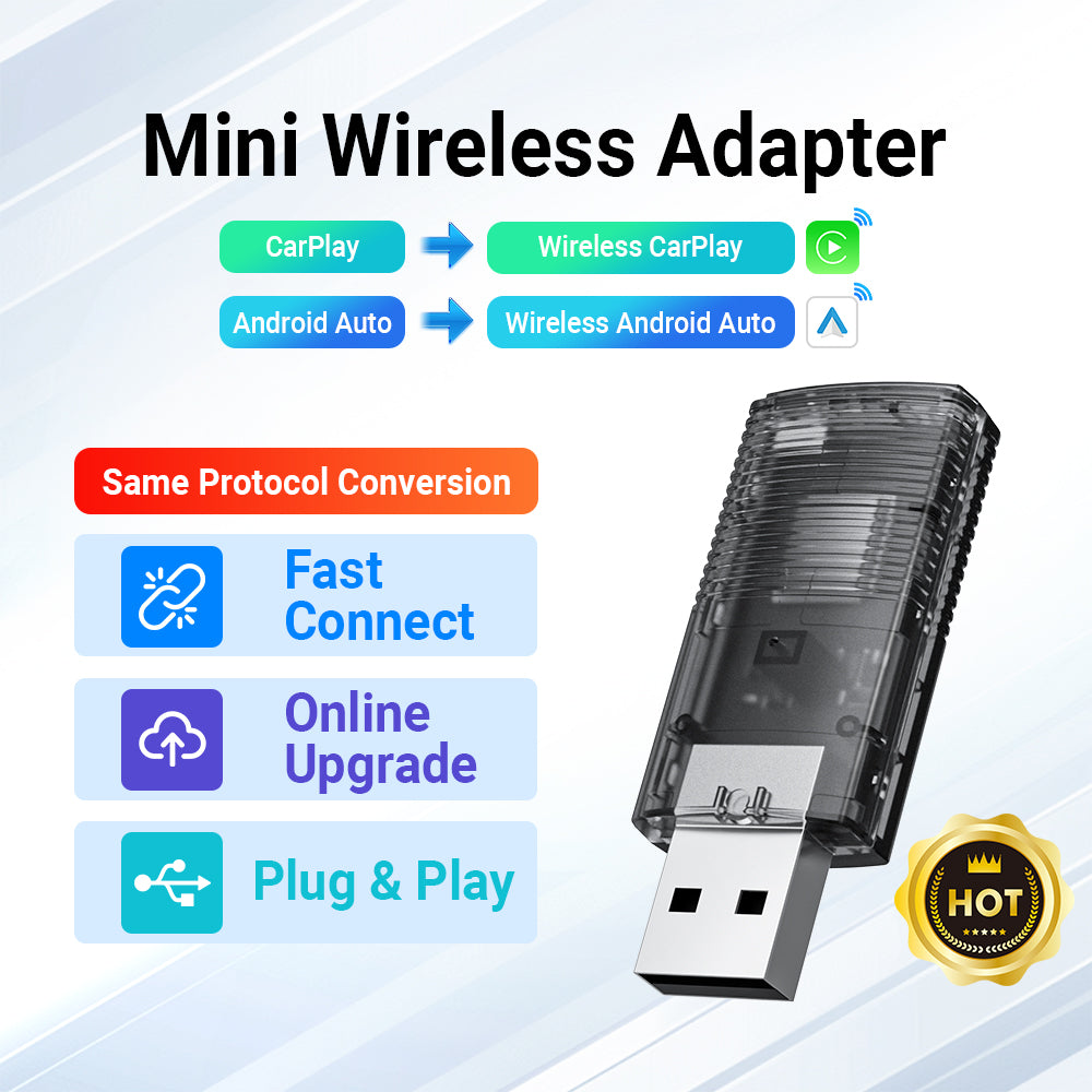 2-in-1 Mini Kabelloser CarPlay/Android Auto Adapter
