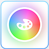 Ottocast app color palette icon for customizable interface themes and display personalization in CarPlay AI Box