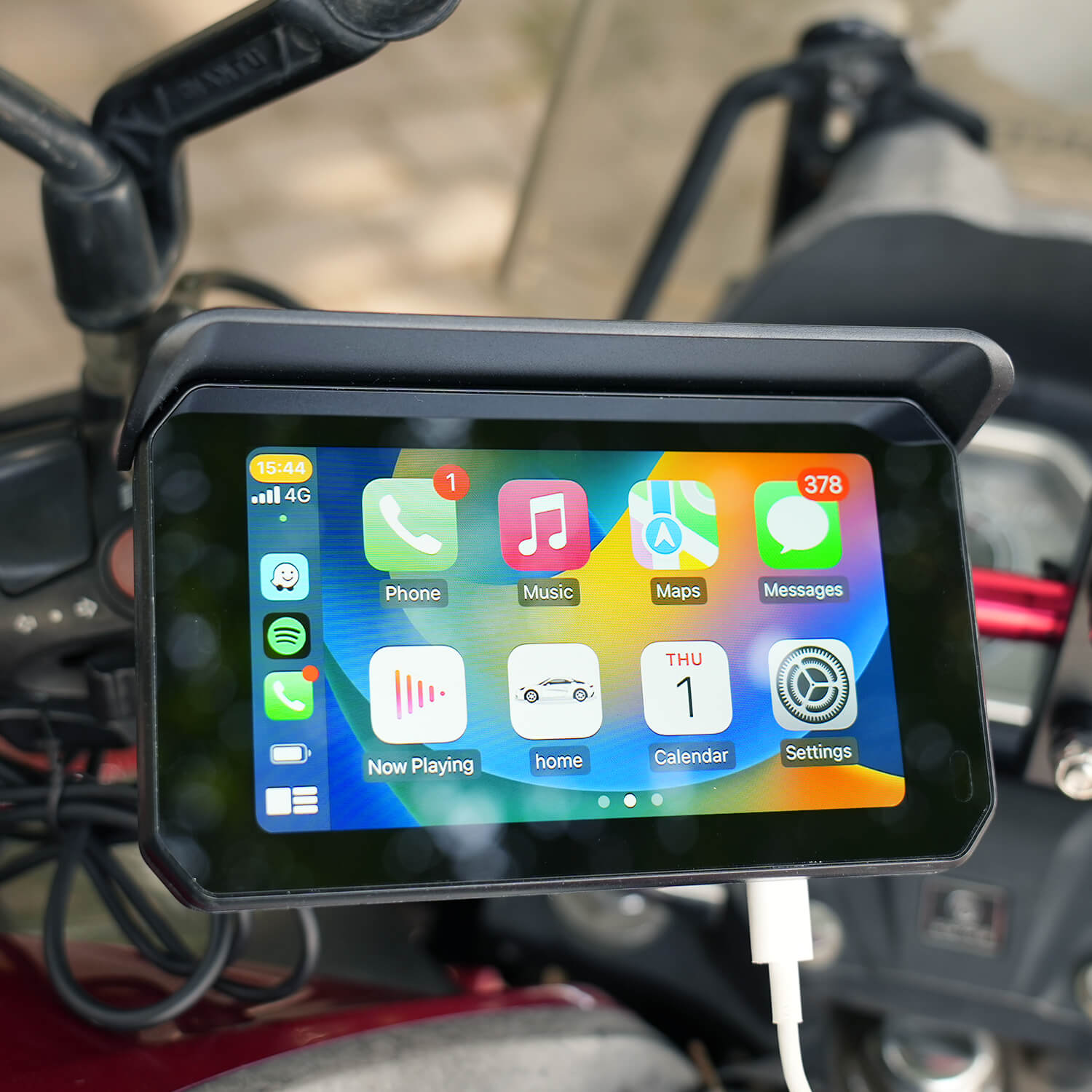 CarPlay Lite C5 SE Bærbar Motorcykel GPS Trådløs CarPlay/Android Auto Skærm