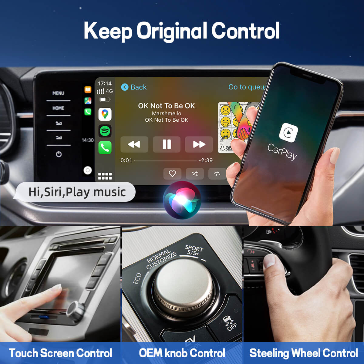 U2-AIR Trådløs CarPlay Adapter