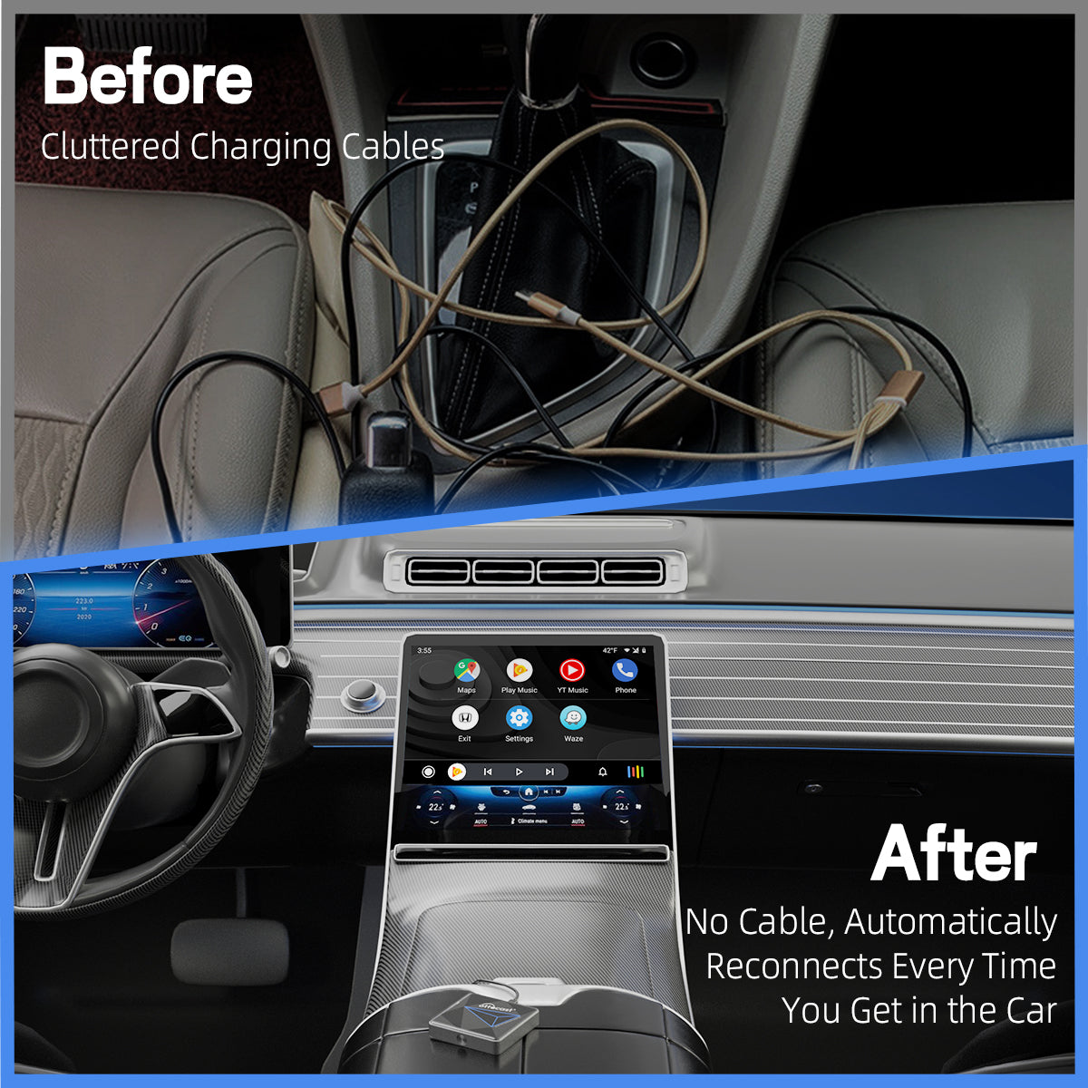 A2Air Pro trådløs Android Auto-adapter