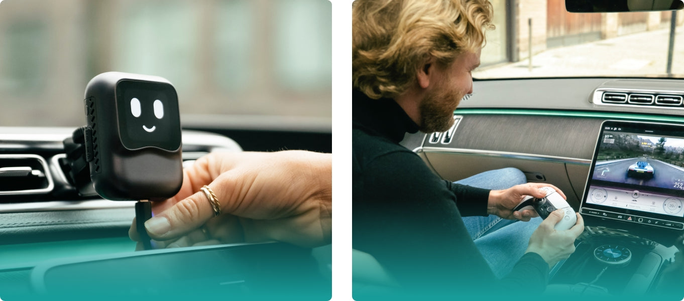 Ottocast CarPlay AI Box with plug and play setup enabling wireless apps and in car gaming experience