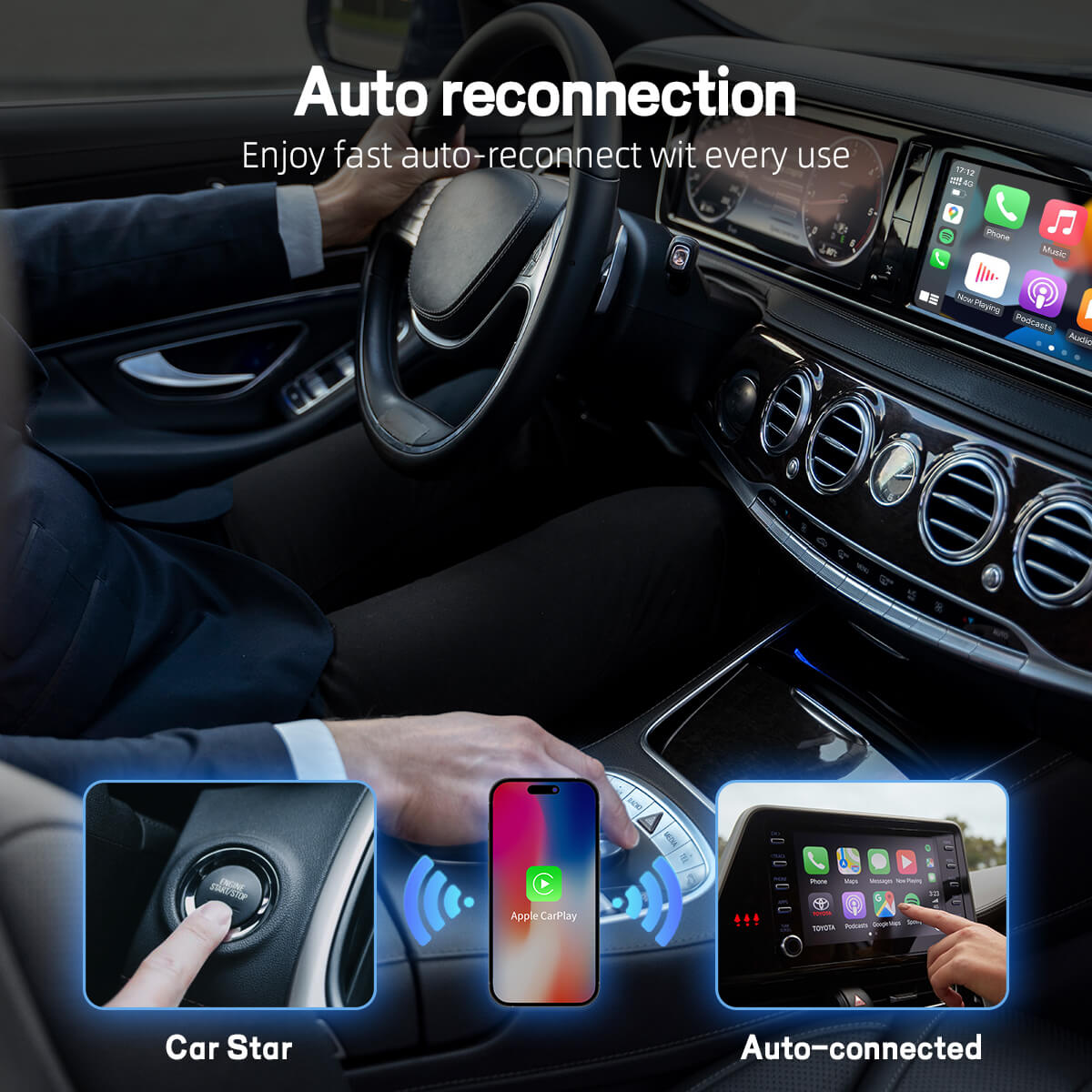 U2AIR Pro trådløs CarPlay-adapter