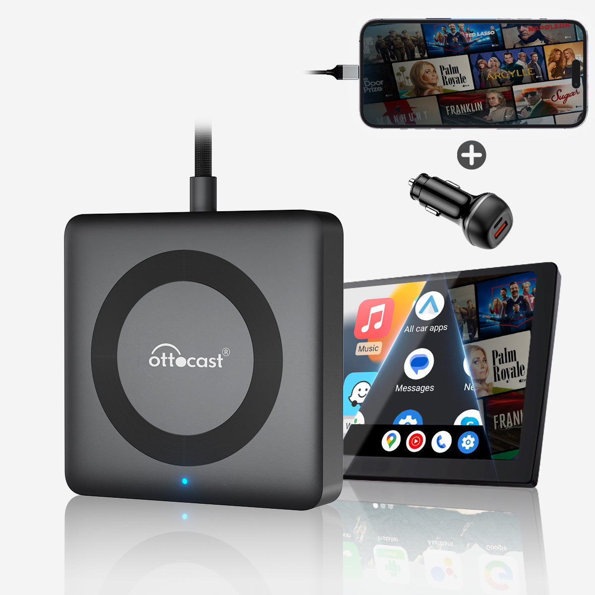 Car TV Mate Max - Trådløs CarPlay & Android Auto med HDMI Multimedia