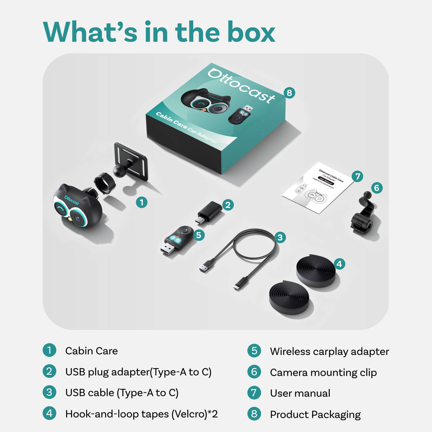 Adaptador inalámbrico Cabin Care para CarPlay