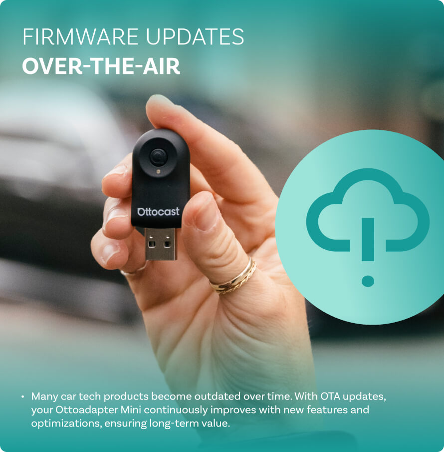 Mini trådløs CarPlay/Android Auto adapter