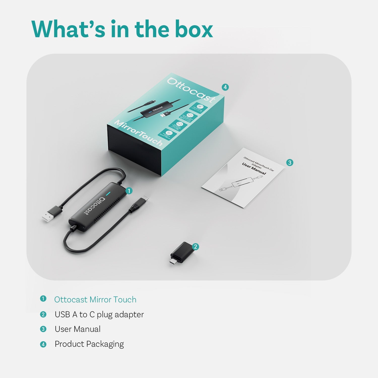 Mirror Touch trådløs CarPlay-adapter