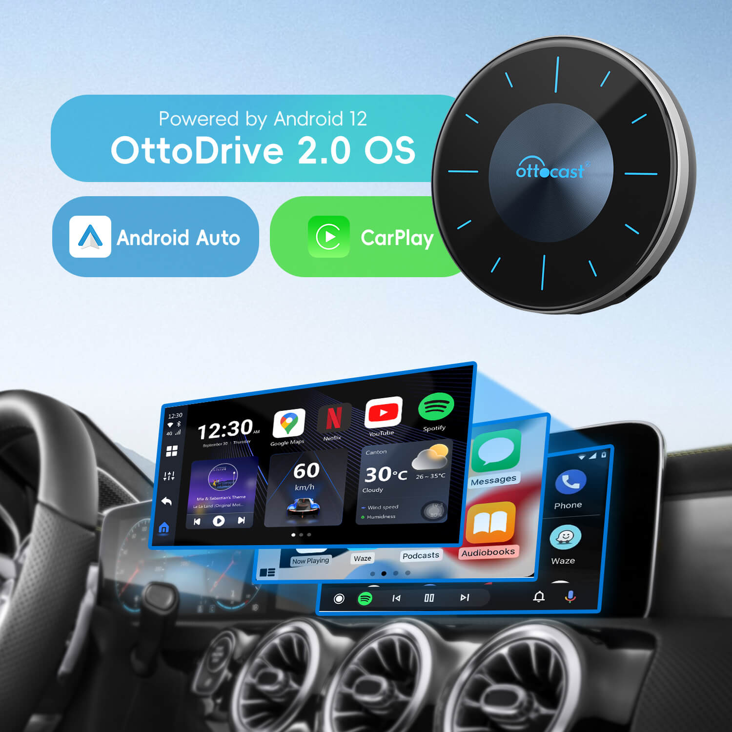 (Twitter Specialtilbud) OttoAibox P3 CarPlay AI Box