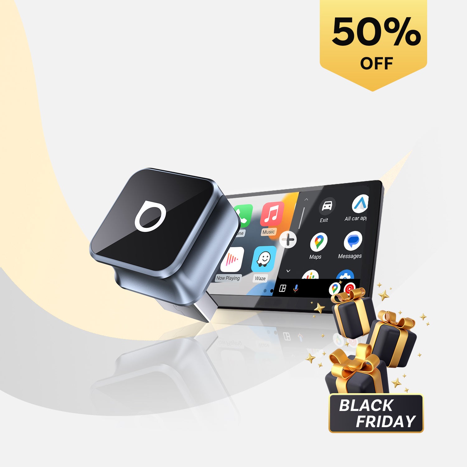 Ottocast Mini Cube 3.0 Wireless CarPlay/Android Auto Adapter