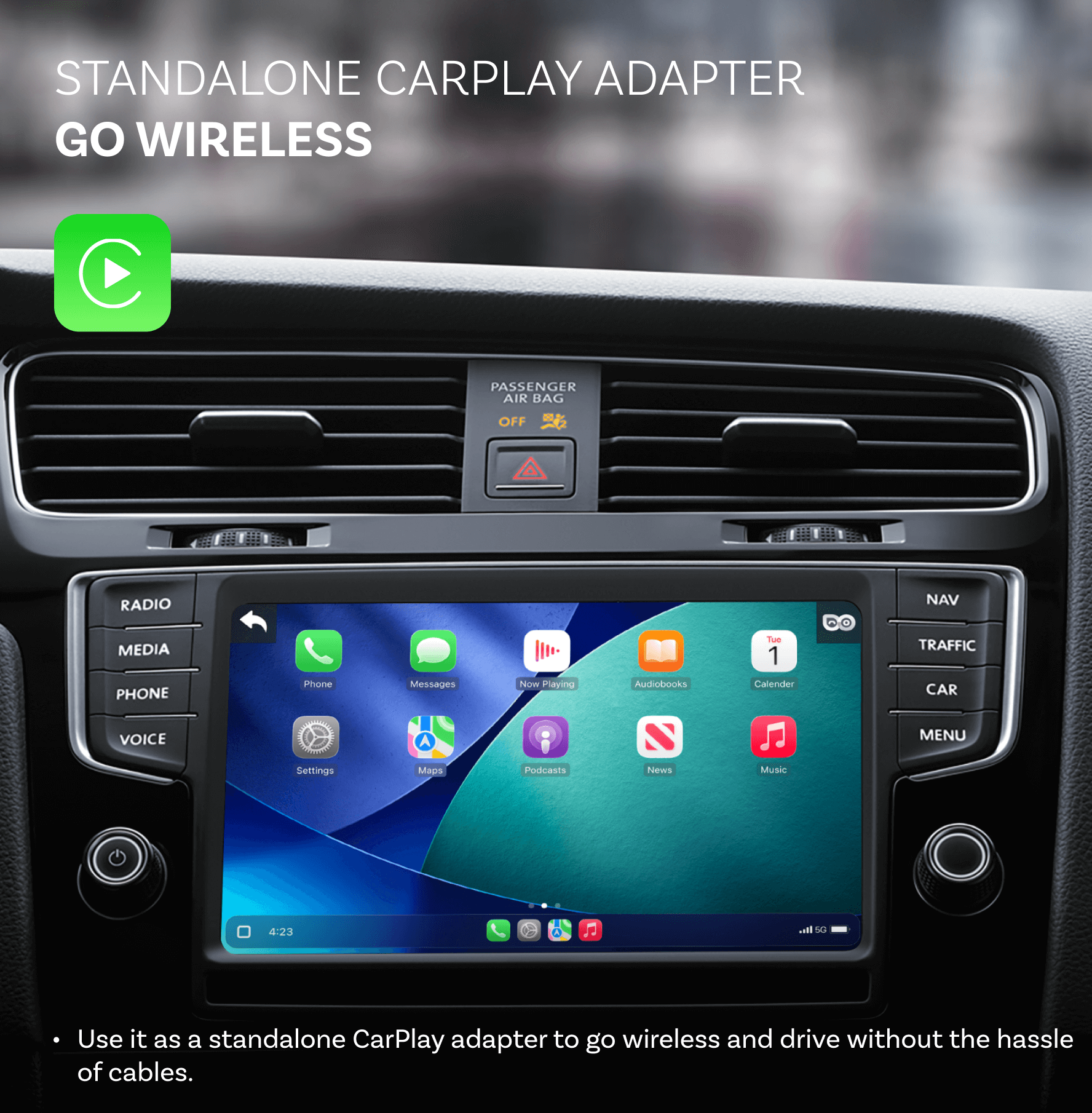Adaptador inalámbrico Cabin Care para CarPlay