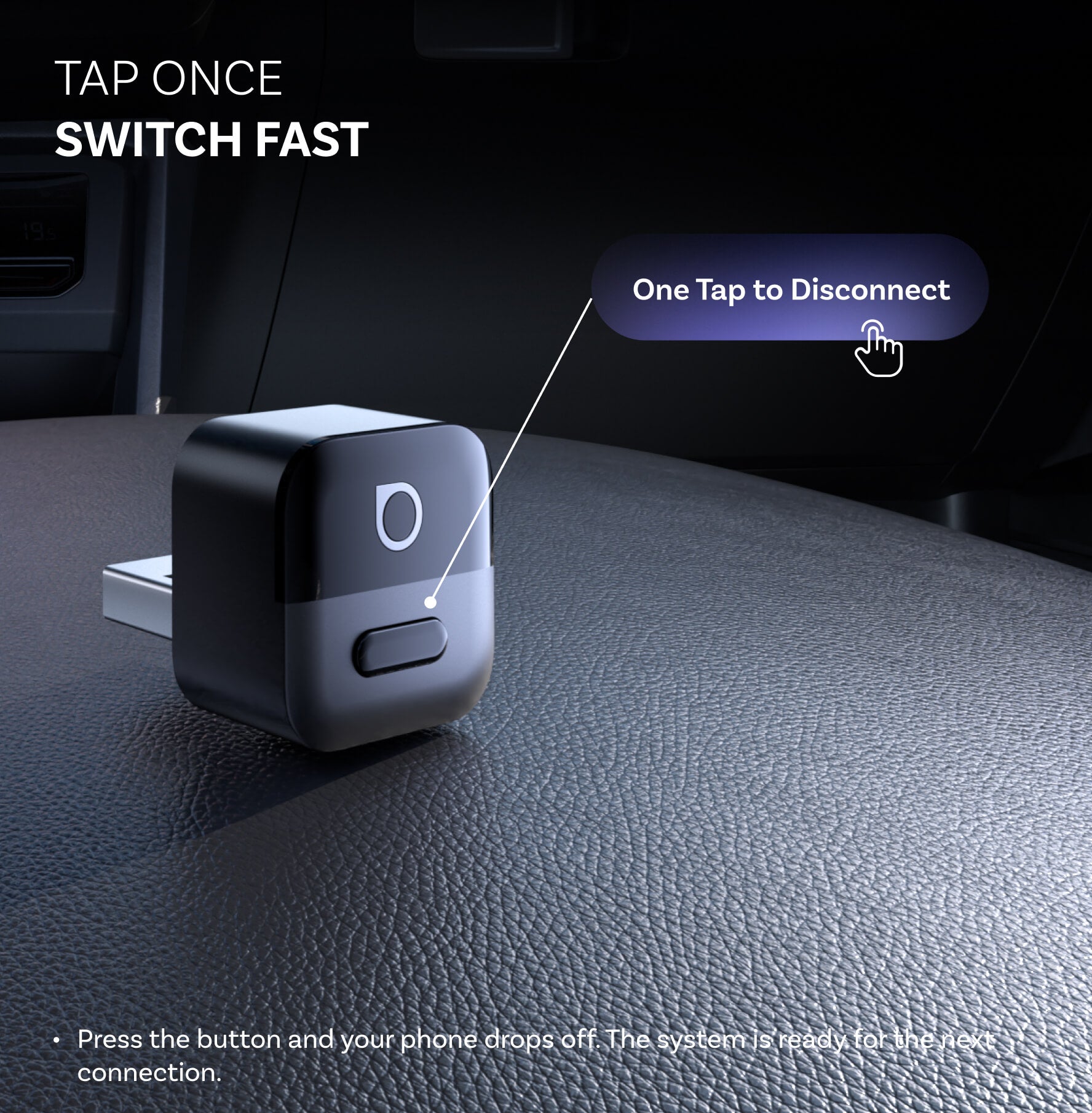 Adaptador inalámbrico Ottocast Mini Pico para CarPlay/Android Auto