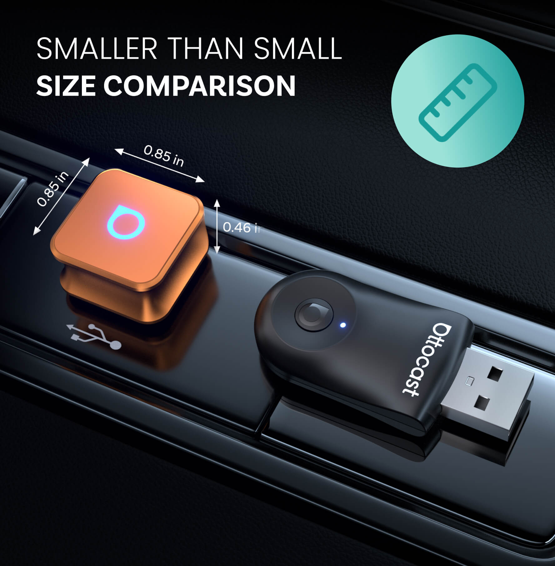 Ottocast Mini Cube 3.0 Adapter - Kosmisk Orange