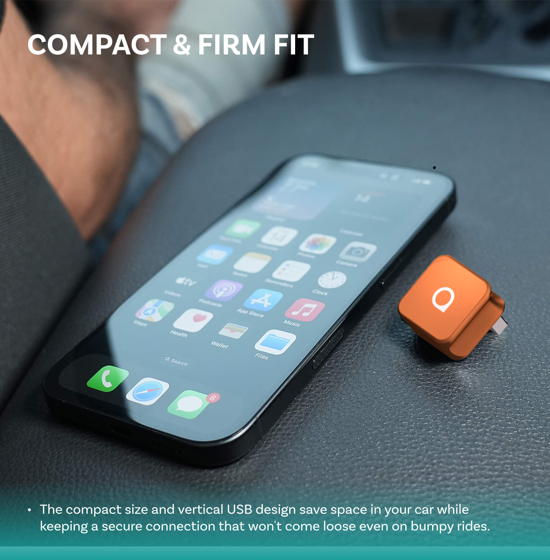 Ottocast Mini Cube 3.0 Adapter - Cosmic Orange