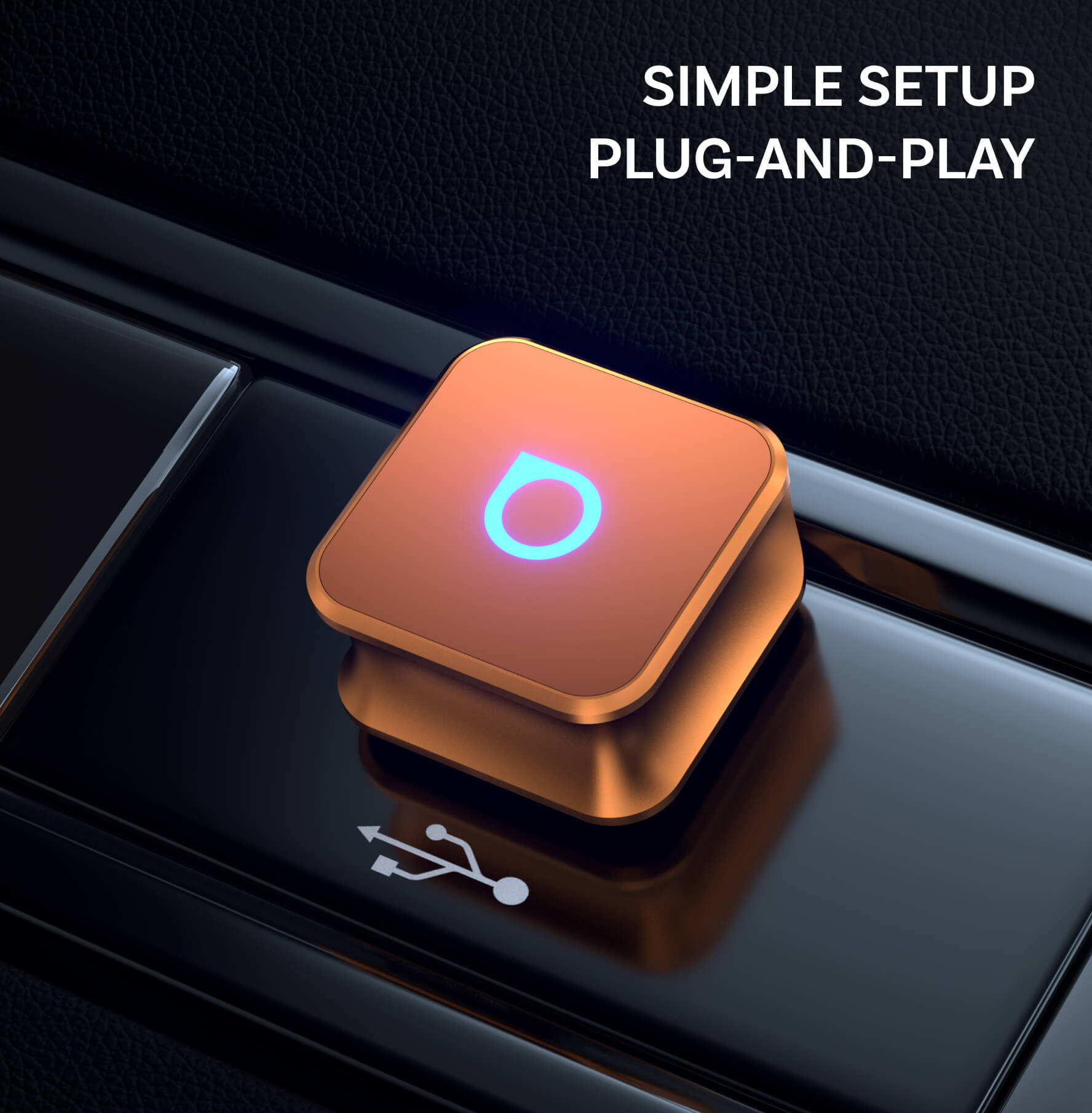 Ottocast Mini Cube 3.0 Adapter - Cosmic Orange