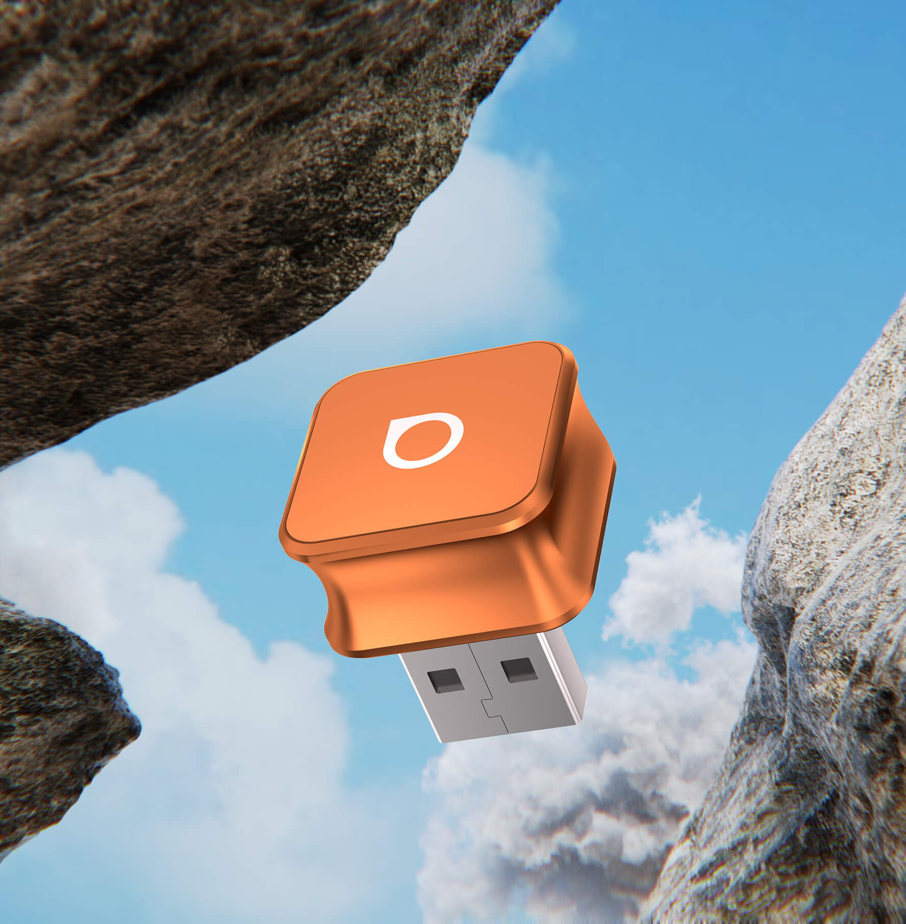 Ottocast Mini Cube 3.0 Adapter - Kosmisk Orange