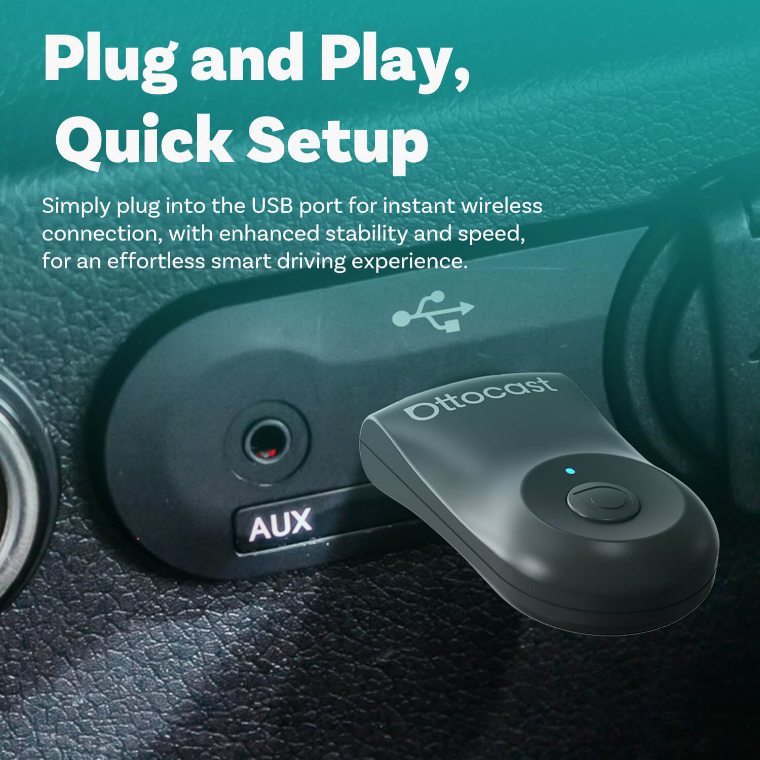 (EKSKLUSIV PRIS)-2-i-1 Mini Trådløs CarPlay/Android Auto Adapter