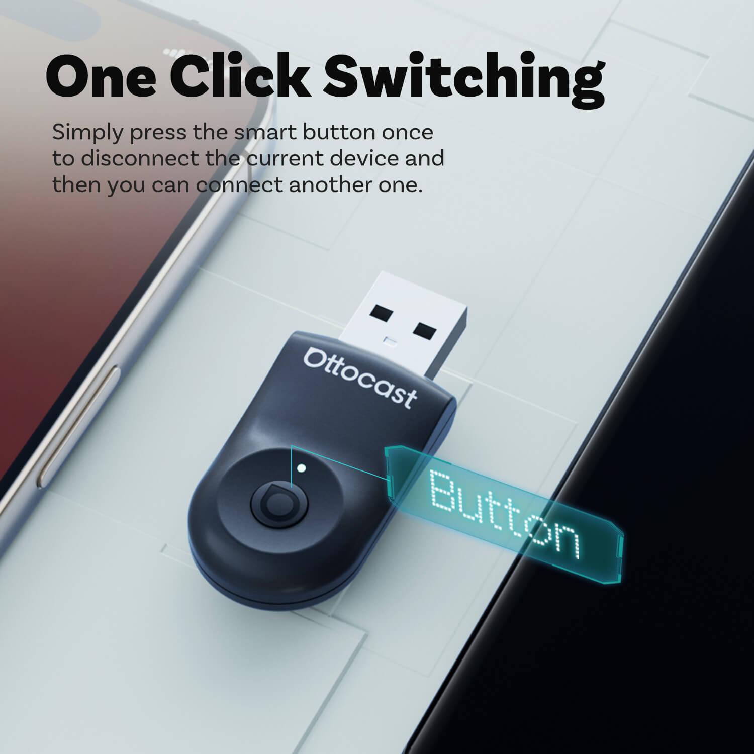 (EKSKLUSIV PRIS)-2-i-1 Mini Trådløs CarPlay/Android Auto Adapter