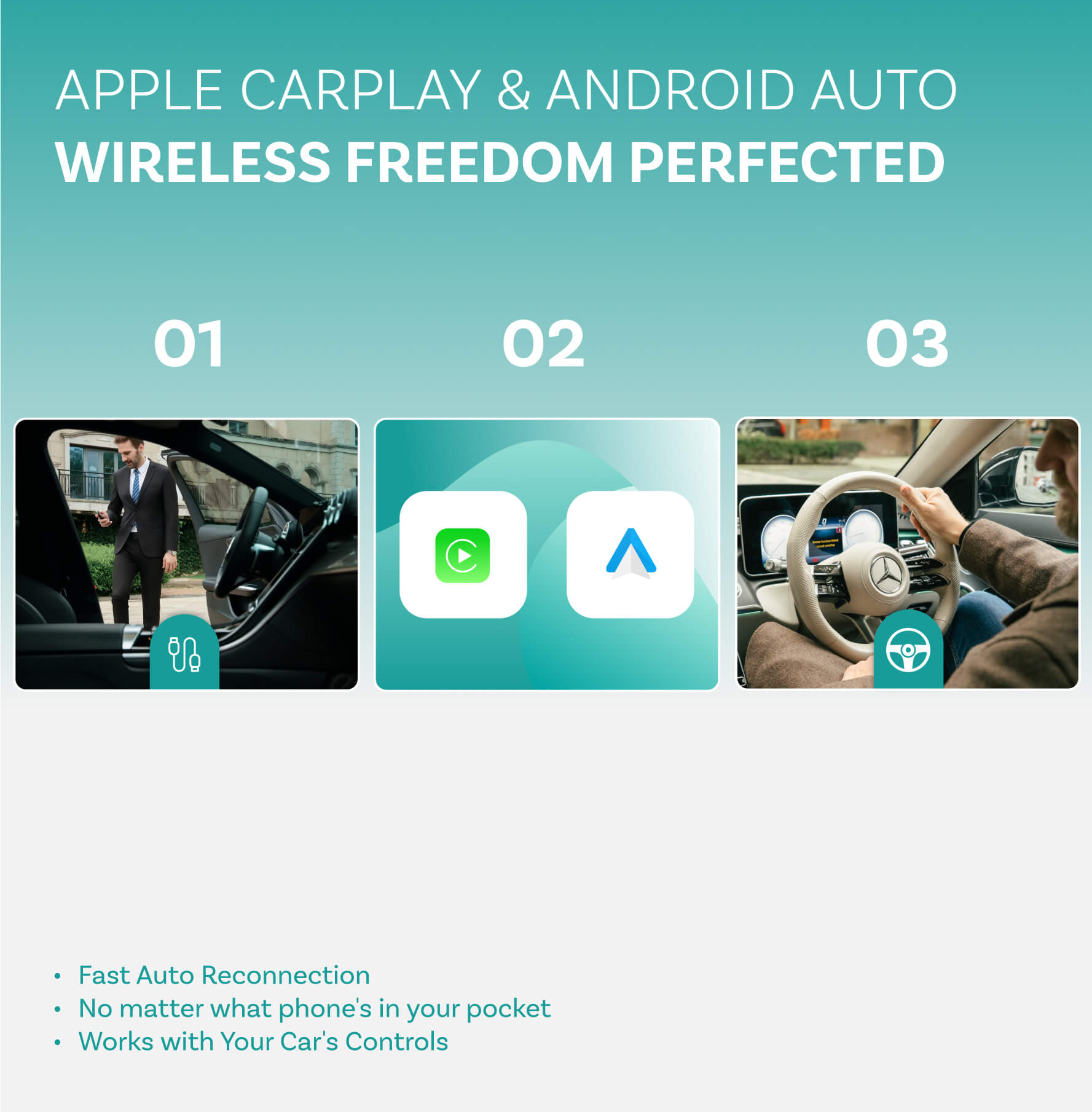 Play2Video Ultra Wireless CarPlay/Android Auto All-in-1 Adapter