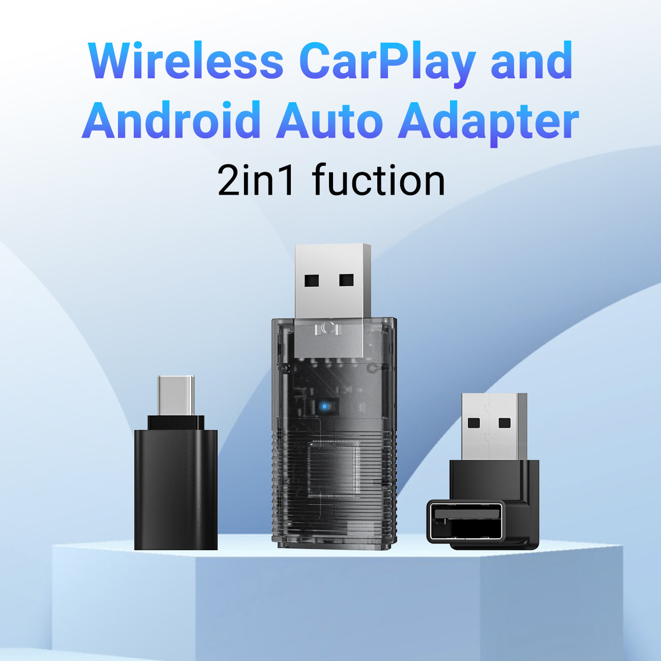 2-in-1 Mini Kabelloser CarPlay/Android Auto Adapter