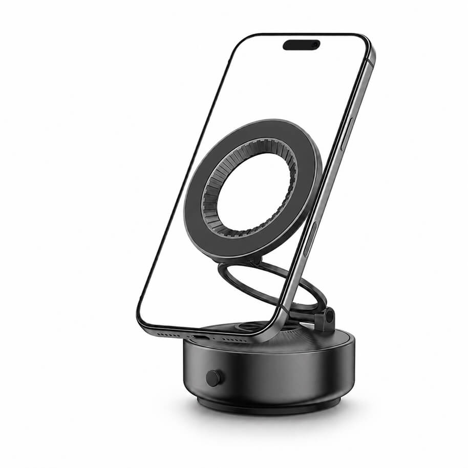 Foldable Magnetic Vacuum Car Phone Holder
