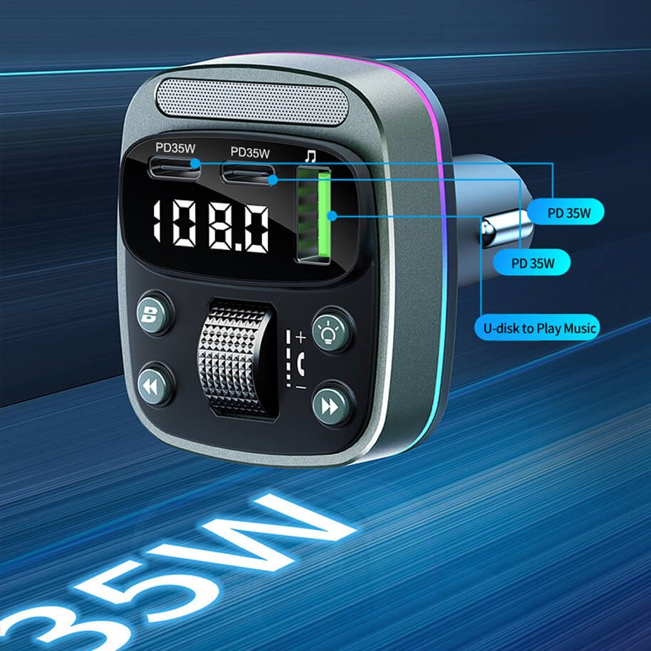 Bluetooth FM Transmitter Car Charger
