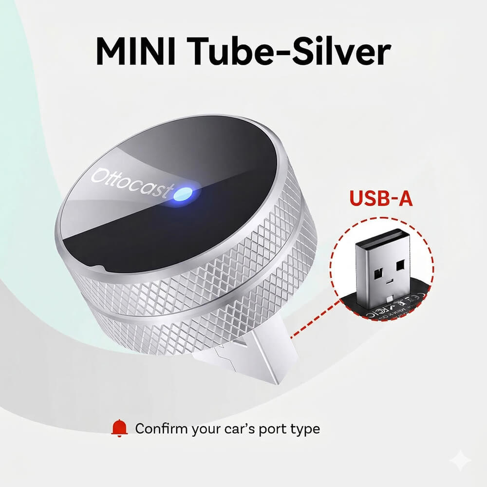 Ottocast Mini Cube 3.0 Wireless CarPlay/Android Auto Adapter