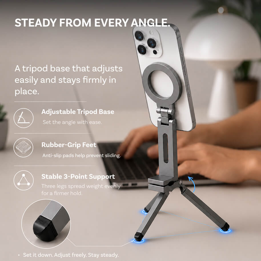 MCM01 Foldable Magnetic Phone Clamp Stand