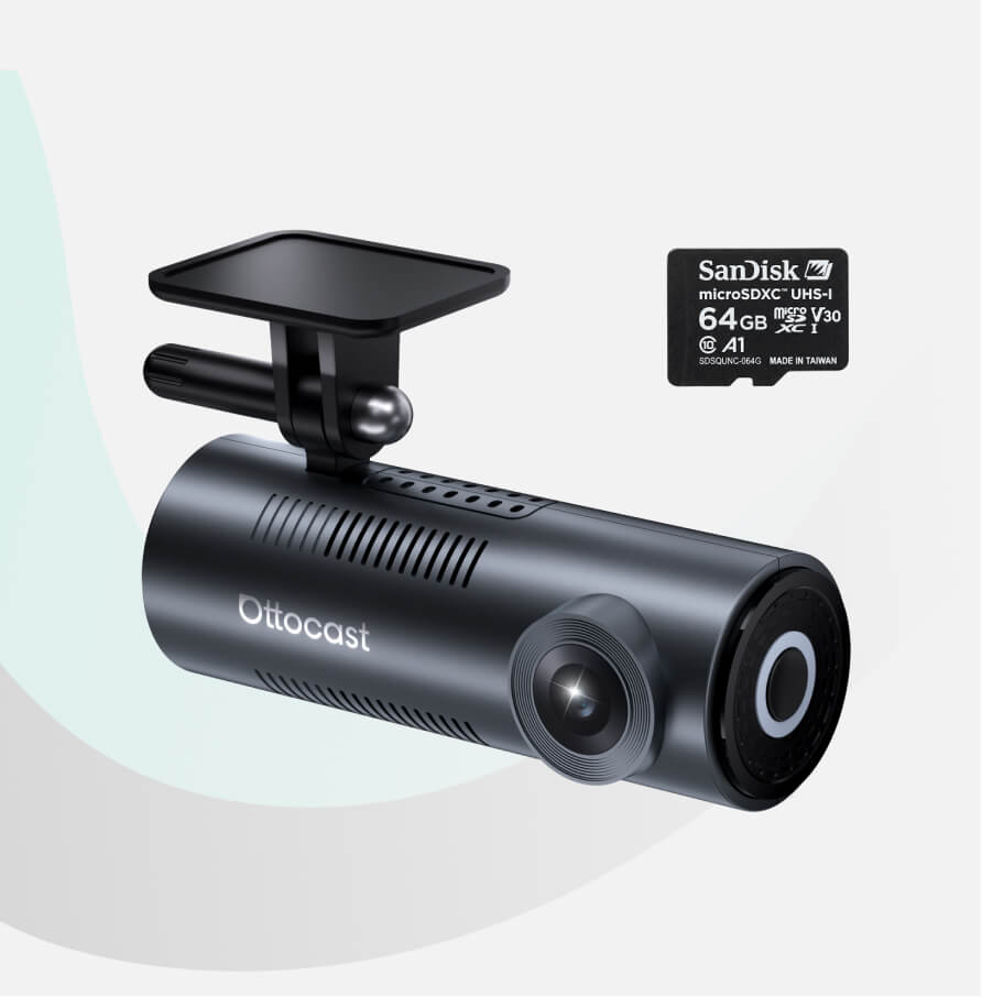 OttoSafe Cam 2-in-1 Dash Cam & Wireless CarPlay Adapter