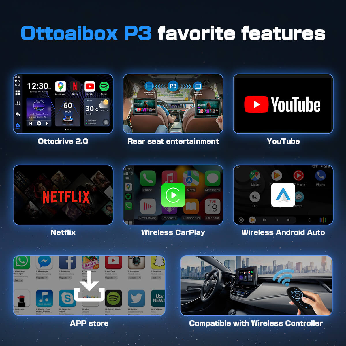 (Twitter Specialtilbud) OttoAibox P3 CarPlay AI Box
