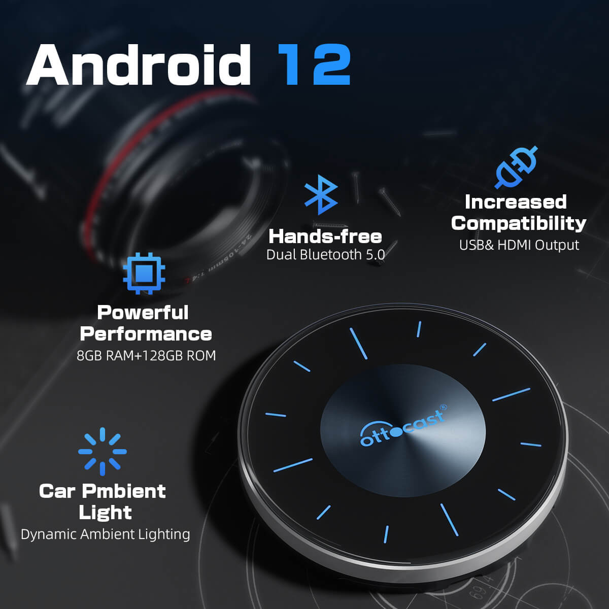 (Dzisiaj Oferta Specjalna -26%) OttoAibox P3 CarPlay AI Box