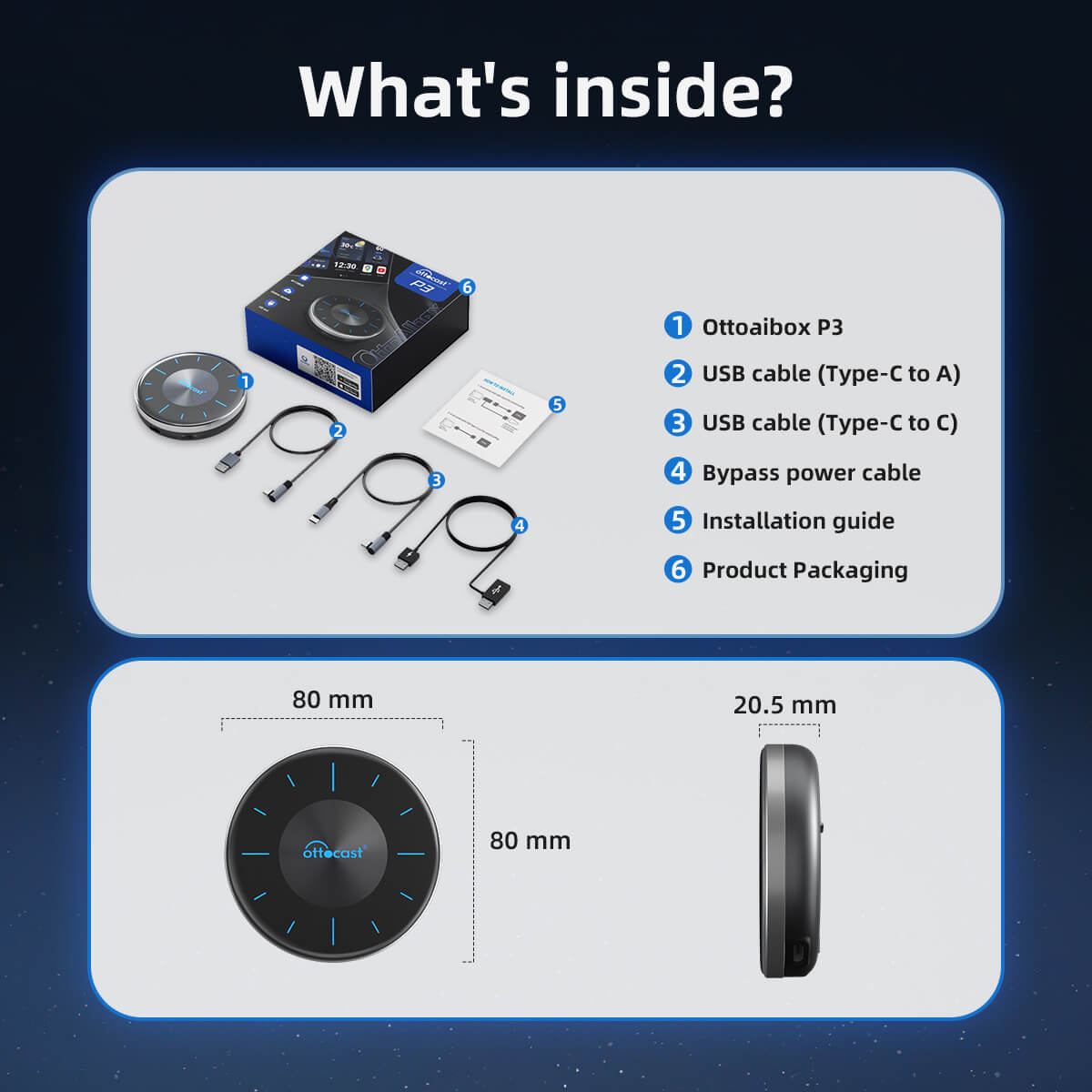 (Dzisiaj Oferta Specjalna -26%) OttoAibox P3 CarPlay AI Box