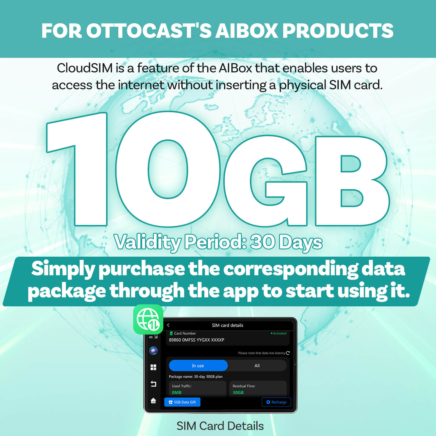 Ottocast CloudSIM - 10GB/30GB/60GB/120GB