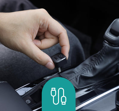 <h4> Tilslut til USB-port</h4>