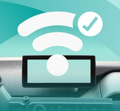 <h4>Bilskærm viser trådløs forbindelse</h4>