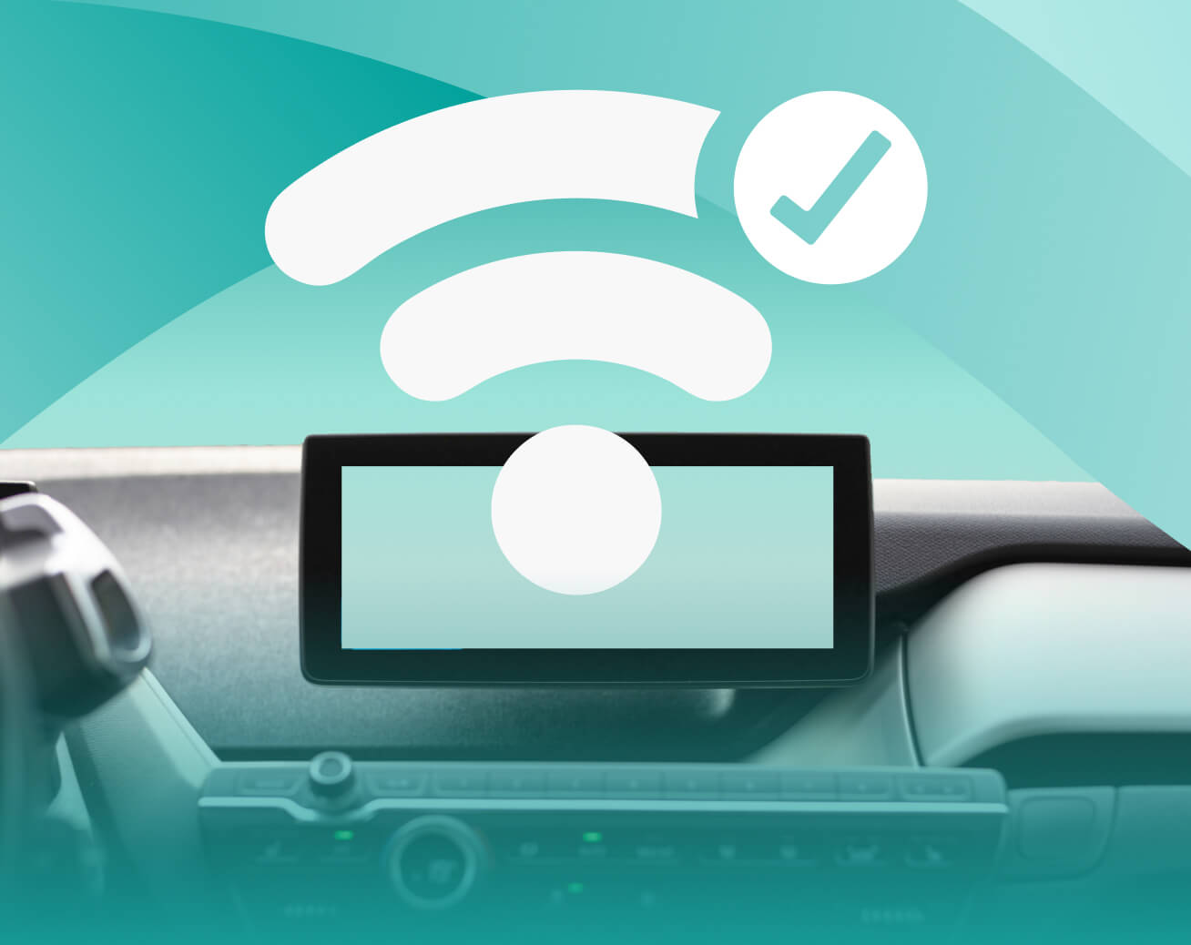 <h4>Bilskærm viser trådløs forbindelse</h4>