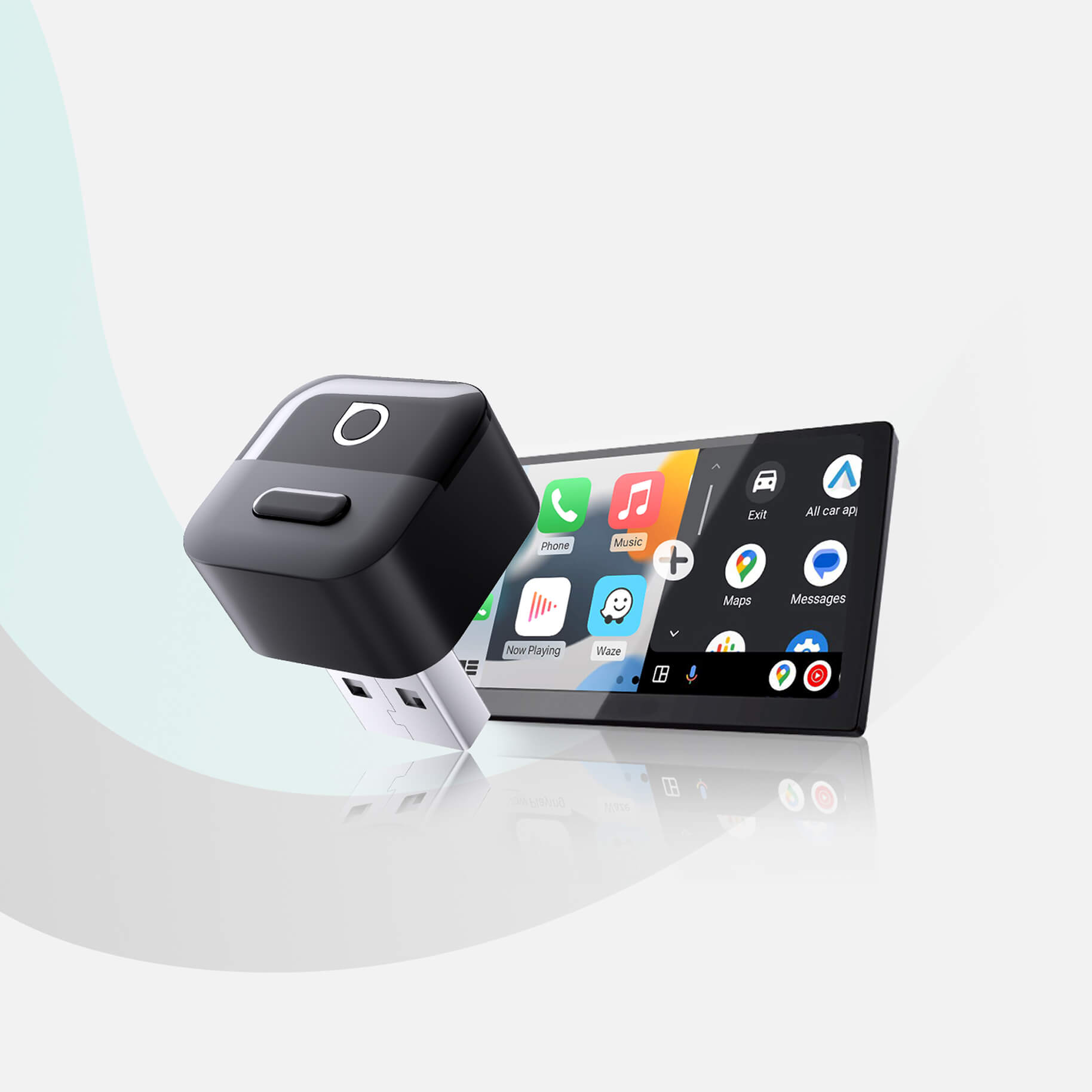 Ottocast Mini Pico Trådløs CarPlay/Android Auto Adapter
